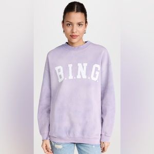 Anine Bing Tyler Sweatshirt Washed Lavender, S
